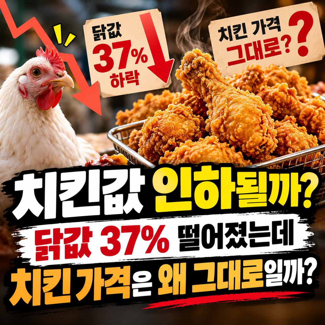 닭값은 내렸는데 치킨값은 왜 그대로? 🍗
